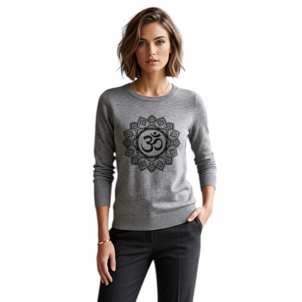 Chaser ($170) Om Mandala Cotton/Cashmere Pullover Sweater - PTP 20